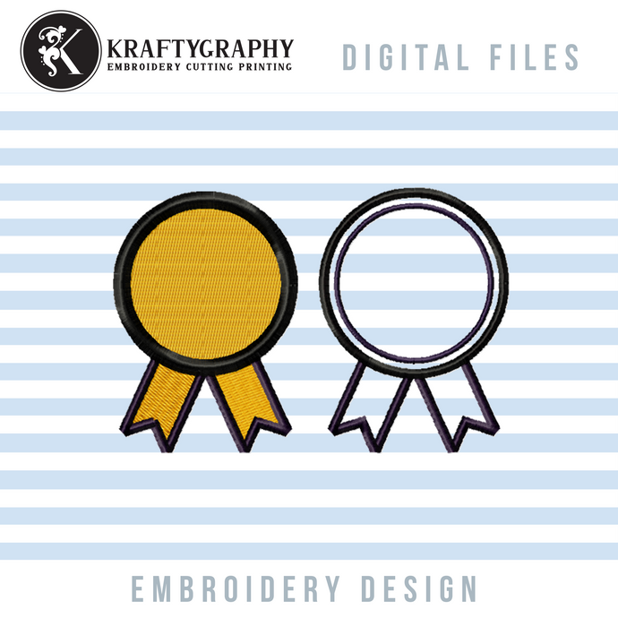 Merit Badge Machine Embroidery Designs, Achievement Embroidery Patterns, Fill Stitch and Applique-Kraftygraphy