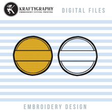 Load image into Gallery viewer, Round Applique Embroidery Design, Circle Patch Machine Embroidery Patterns-Kraftygraphy
