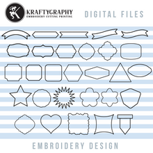 Load image into Gallery viewer, Machine Embroidery Applique Frame Designs, Monogram Shapes Patches Embroidery Patterns-Kraftygraphy

