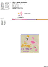 Load image into Gallery viewer, Be a Flamingo Machine Embroidery Designs, Pink Flamingo Bird Embroidery Patterns, Tropical Pes, Summer Embroidery Jef for Shirts, vp3-Kraftygraphy
