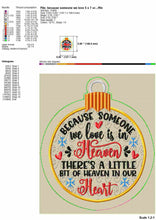 Load image into Gallery viewer, ITH christmas ornaments machine embroidery design - Memorial sayings - Because someone we love-Kraftygraphy
