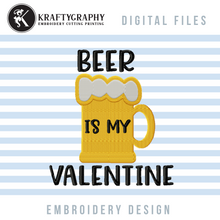 Load image into Gallery viewer, Anti Valentine Machine Embroidery Bundle, Funny Valentine Embroidery Patterns, Cute Valentine Embroidery Sayings, Drinking Pes Files, Sarcastic, Rude Embroidery Quotes, Dog, Sloth, Cat, Taco, Wine Embroidery-Kraftygraphy
