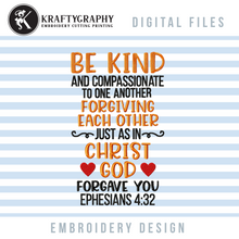 Load image into Gallery viewer, Religious Machine Embroidery Designs, Ephesians Bible Verses Embroidery Patterns-Kraftygraphy
