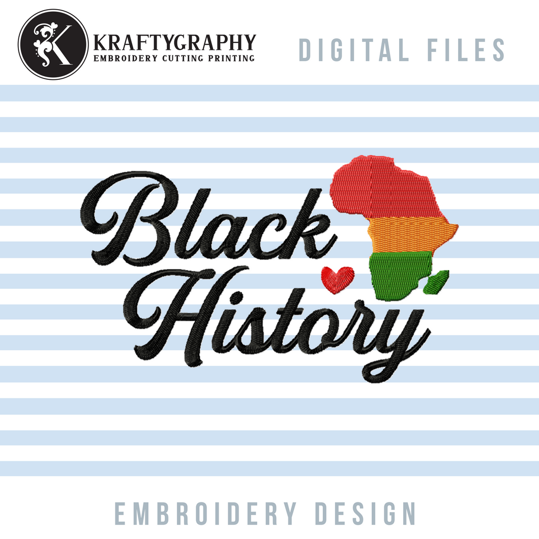 African embroidery design - Black History Machine Embroidery Design, African American Embroidery Sayings, Africa Continent Pes Files-Kraftygraphy