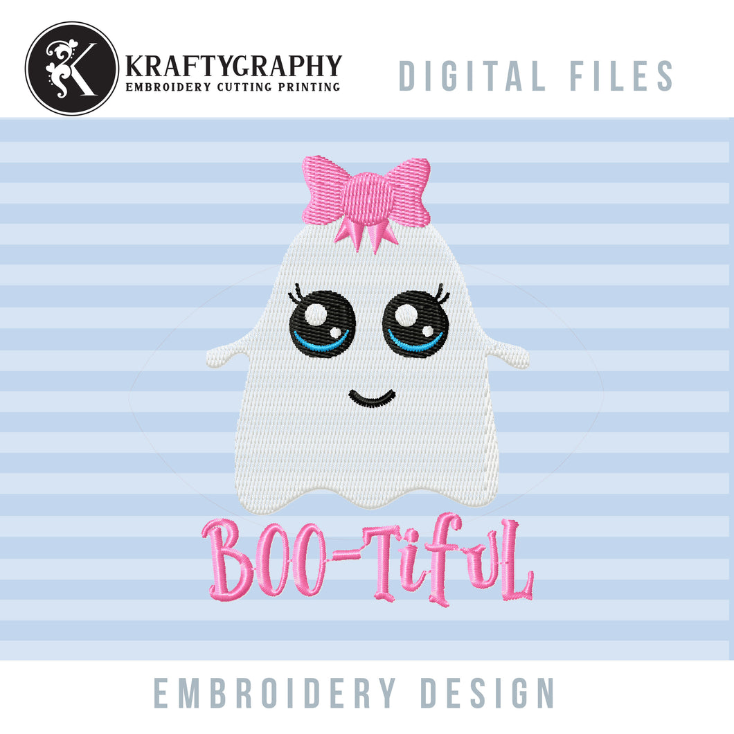 Ghost embroidery design for machine, halloween embroidery patterns,-Kraftygraphy
