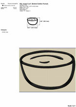 Load image into Gallery viewer, Bowl kitchen embroidery design-Kraftygraphy
