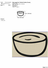 Load image into Gallery viewer, Bowl kitchen embroidery design-Kraftygraphy
