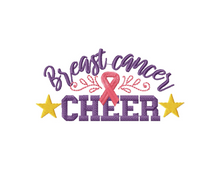 Load image into Gallery viewer, Cheer embroidery designs - breast cancer cheer-Kraftygraphy
