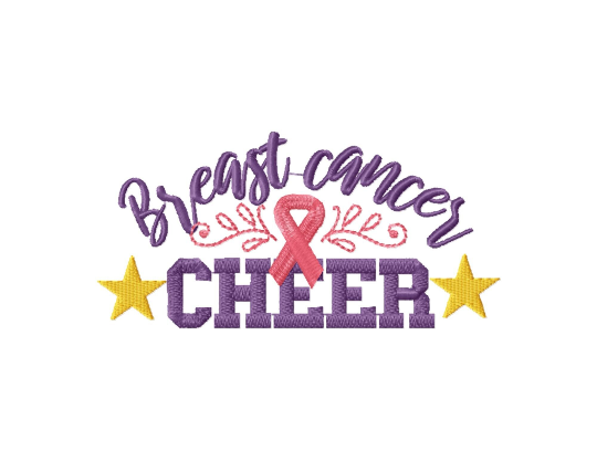 Cheer embroidery designs - breast cancer cheer-Kraftygraphy