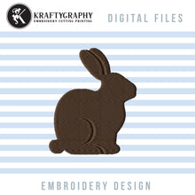 Load image into Gallery viewer, Small Bunny Machine Embroidery Designs, Fill Stitch Rabbit Embroidery Patterns, Knock Out Rabbit Embroidery Files, Simple Bunny Pes Files, Easter Embroidery-Kraftygraphy
