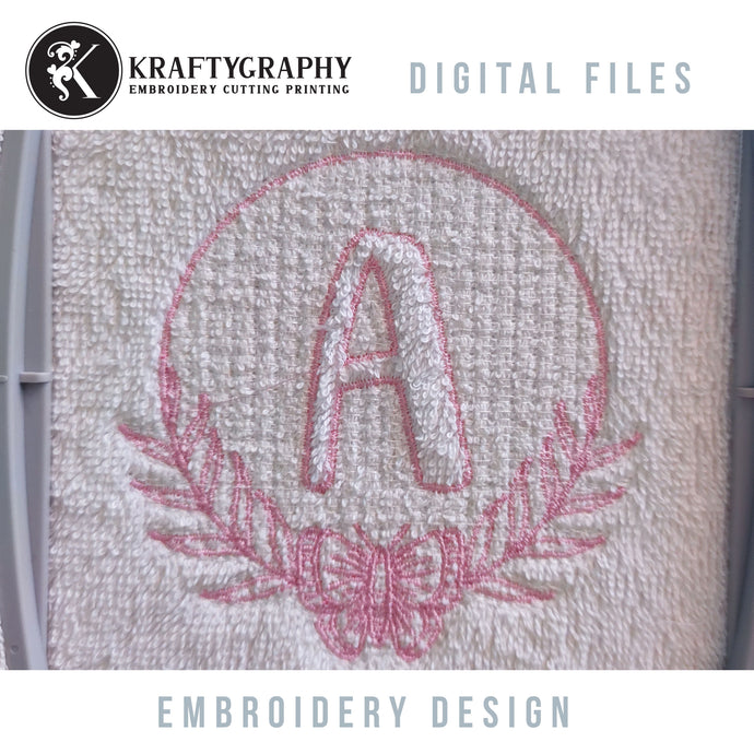 Bath Towels Embroidery Designs, Embossed Embroidery Designs, Embroidery Monogram Font, Knock Down Embroidery-Kraftygraphy