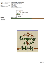 Load image into Gallery viewer, Camping Is Intents Machine Embroidery Designs, Camping Embroidery File, Camping Embroidery Patterns, Mountain Embroidery Design, Summer Embroidery, Camping Sayings Embroidery Designs, Mountain Lake Embroidery Designs-Kraftygraphy
