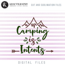 Load image into Gallery viewer, Camping SVG Bundle, Campsite Clipart, Campfire PNG, Camping Shirt SVG, Camping Quotes Dxf, Mountain SVG, Summer Vacation Clip Art, Adventure PNG, Outdoor SVG, Hiking SVG-Kraftygraphy
