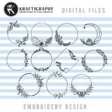 Load image into Gallery viewer, Family Name Frame Machine Embroidery Designs Bundle, Family Sign Embroidery Patterns, Succulent Pes Files, Tropical Jef, Butterfly Hus,-Kraftygraphy
