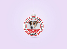 Load image into Gallery viewer, Pet Memorial Christmas Ornament SVG Design, No Longer by Our Side PNG for Sublimation, DIY Christmas Ornaments Gifts, Add Your Pet Image-Kraftygraphy
