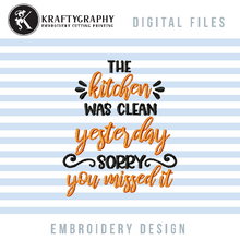 Load image into Gallery viewer, Funny dish towels embroidery designs for machine - kitchen clean-Kraftygraphy
