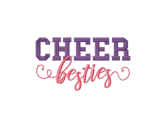 Cheer embroidery designs - Cheer besties-Kraftygraphy