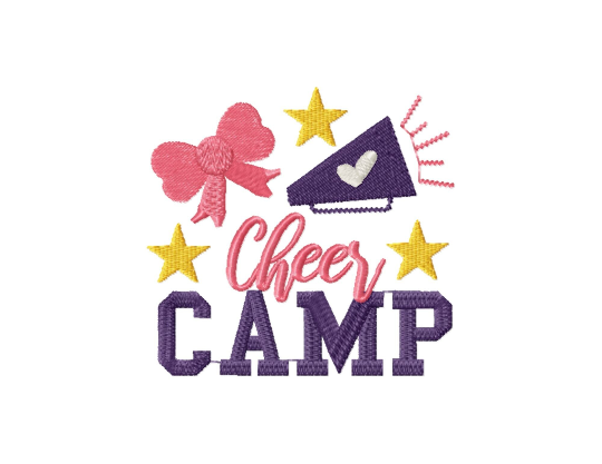 Cheer embroidery designs - Cheer camp-Kraftygraphy
