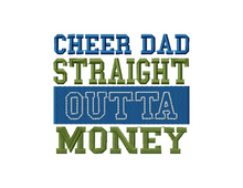 Load image into Gallery viewer, Cheer embroidery designs - Cheer dad outta money-Kraftygraphy
