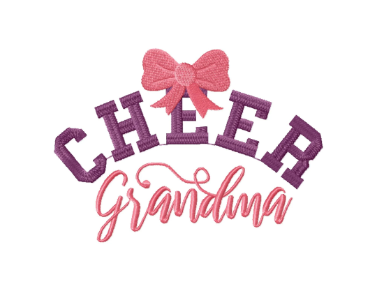 Cheer embroidery designs - cheer grandma-Kraftygraphy