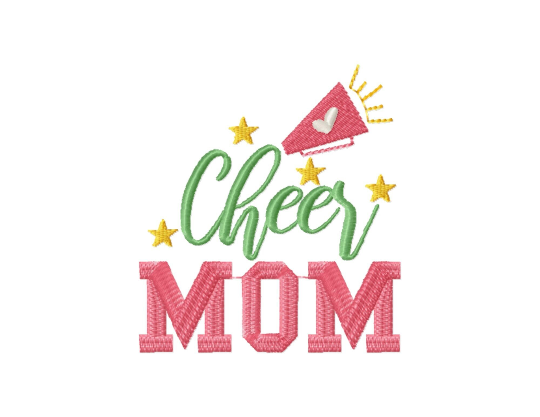 Cheer embroidery designs - Cheer mom-Kraftygraphy