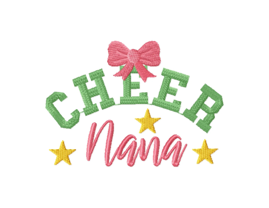 Cheer embroidery designs - Cheer nana-Kraftygraphy