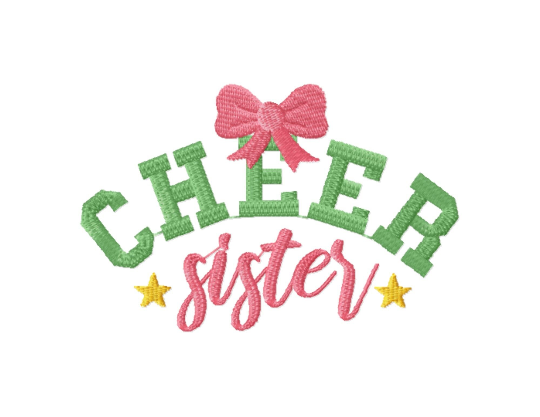 Cheer embroidery designs - Cheer sister-Kraftygraphy