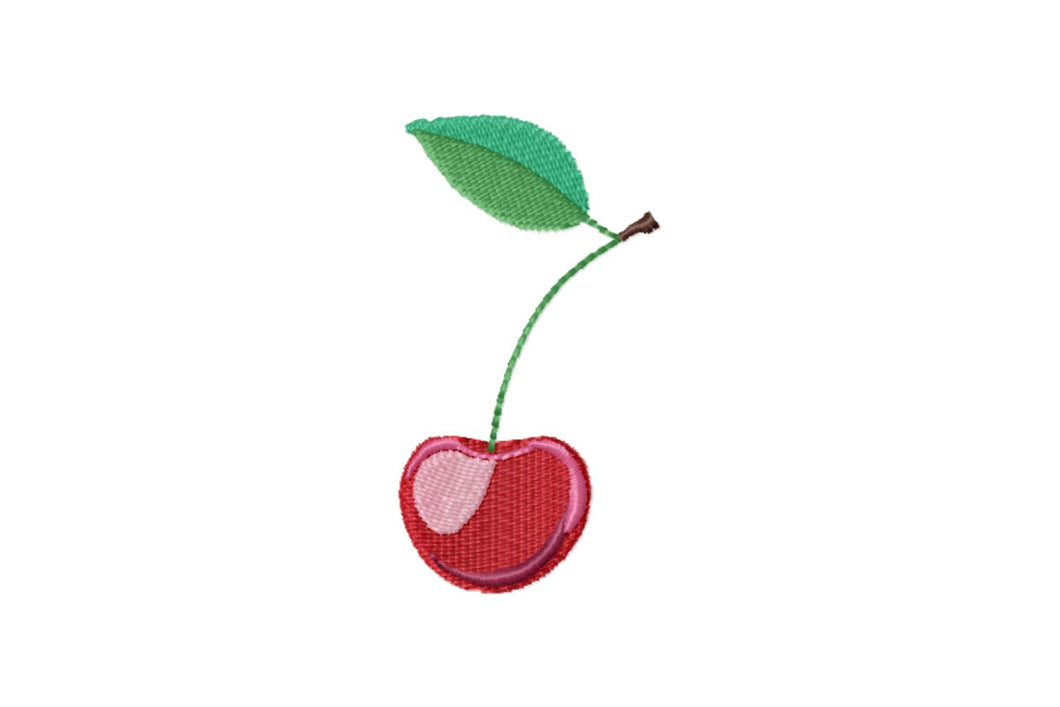 Cherry embroidery design for machine with 5 sizes-Kraftygraphy
