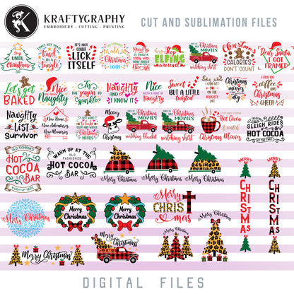 Christmas Movie Quotes SVG Bundle, Merry Christmas Clipart, Red Christmas Truck PNG Designs, Christmas Baking SVG, Christmas Dog SVG, Reindeer Antlers SVG, Adult Humor SVG, Signs SVG, Christmas svg-Kraftygraphy