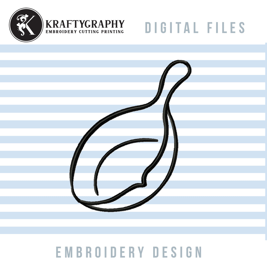 Frying pan kitchen embroidery designs-Kraftygraphy