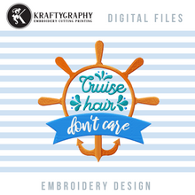Load image into Gallery viewer, Cruise Machine Embroidery Bundle, Cruising Together Embroidery Patterns, Cruise Trip Embroidery Designs, Cruise Embroidery Sayings-Kraftygraphy
