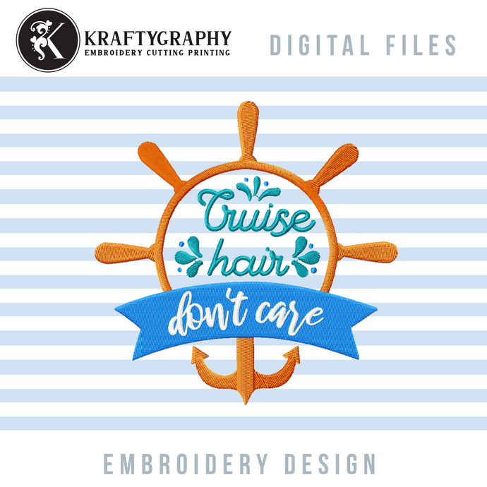 Cruise Hair Machine Embroidery Designs-Kraftygraphy