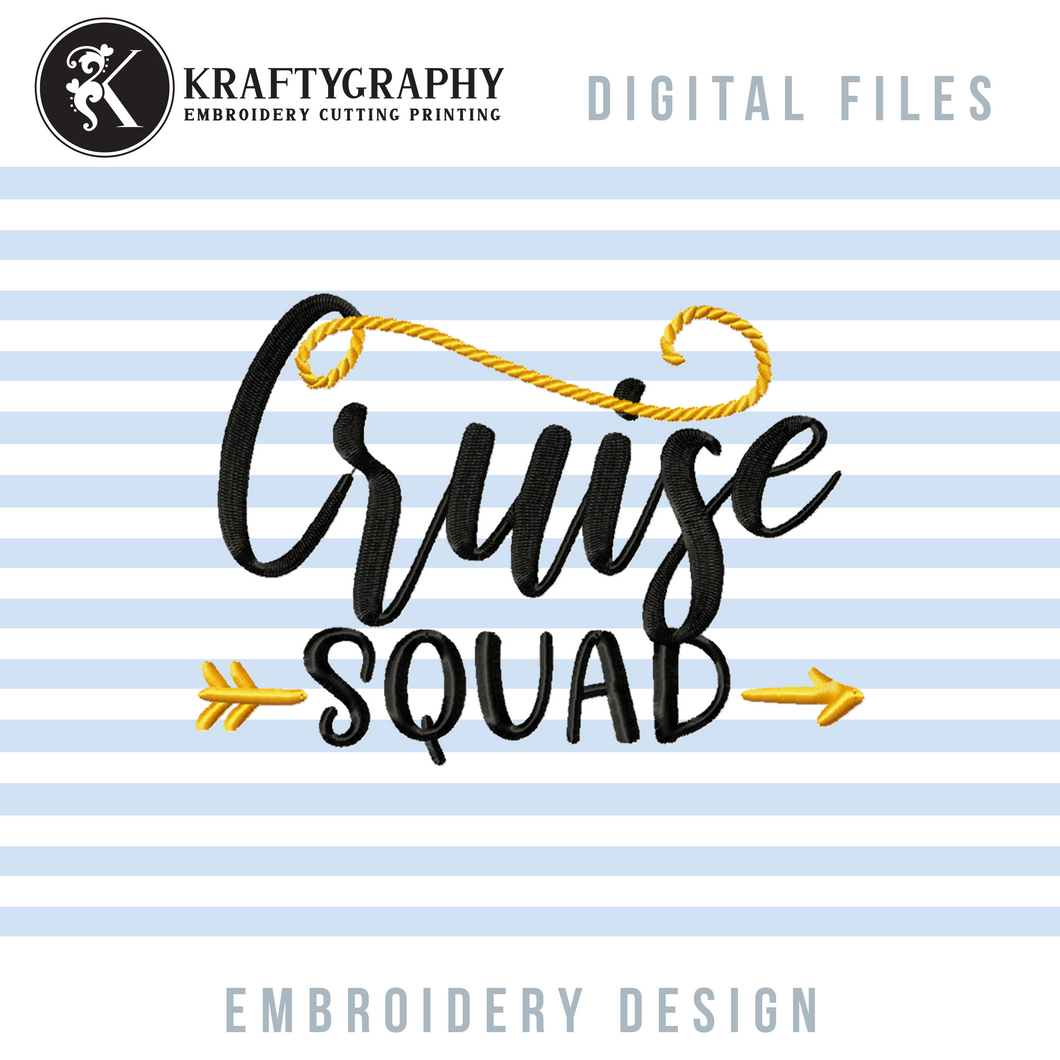 Cruise Squad Machine Embroidery Patterns-Kraftygraphy