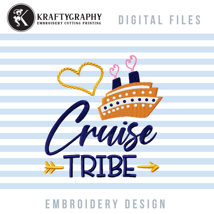 Cruise Tribe Machine Embroidery Designs-Kraftygraphy