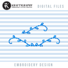 Load image into Gallery viewer, Floral Decorative Element, Botanical Divider Machine Embroidery Design, Vine Pes Files-Kraftygraphy
