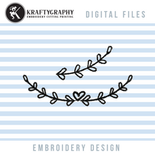 Load image into Gallery viewer, Botanical Decorative Elements Machine Embroidery Designs, Divider Embroidery Jef, Border Pes Files-Kraftygraphy
