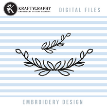Load image into Gallery viewer, Floral Divider Machine Embroidery Designs, Decorative Frame Embroidery Patterns, Elements Pes-Kraftygraphy
