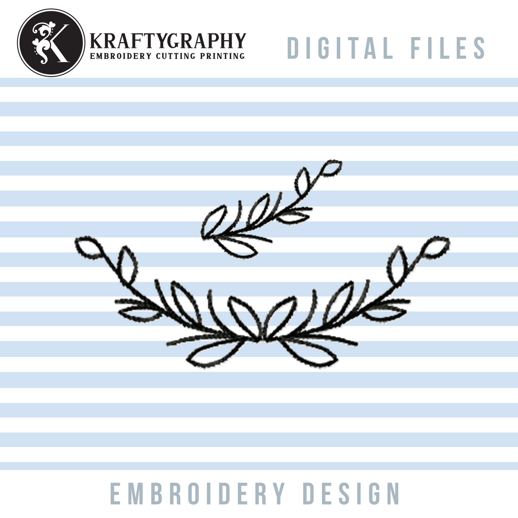 Floral Divider Machine Embroidery Designs, Decorative Frame Embroidery Patterns, Elements Pes-Kraftygraphy