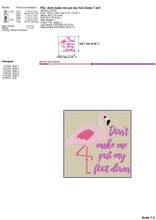 Load image into Gallery viewer, Funny Flamingo Embroidery Designs, Summer Embroidery Pattern, Beach Embroidery Files, Tropical Bird Machine Embroidery Stitches,Flamingo Pes-Kraftygraphy
