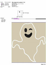 Load image into Gallery viewer, Funny Ghost Applique, Halloween Embroidery Designs, Big Size-Kraftygraphy
