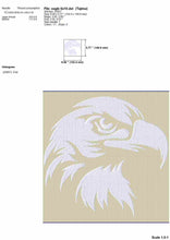 Load image into Gallery viewer, Eagle Embroidery Design for Dark Colored Fabrics: A Striking and Powerful Embroidery Idea for Your Next Project-Kraftygraphy
