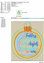 Load image into Gallery viewer, ITH Christmas ornaments embroidery patterns with sympathy theme, Feathers are reminders that angels are always near-Kraftygraphy
