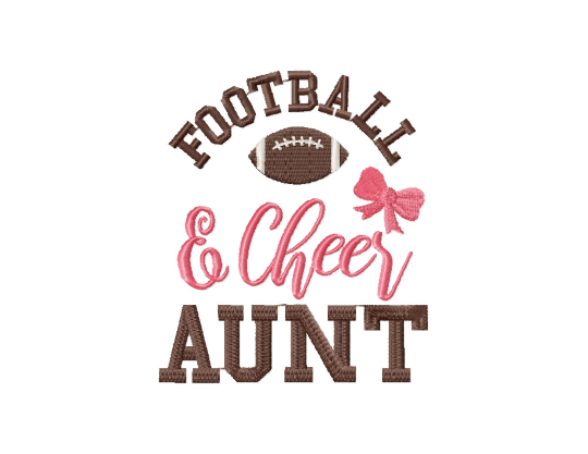 Cheer embroidery designs - Football and cheer aunt-Kraftygraphy