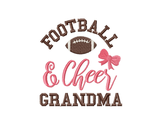 Cheer embroidery designs - Football and cheer grandma-Kraftygraphy