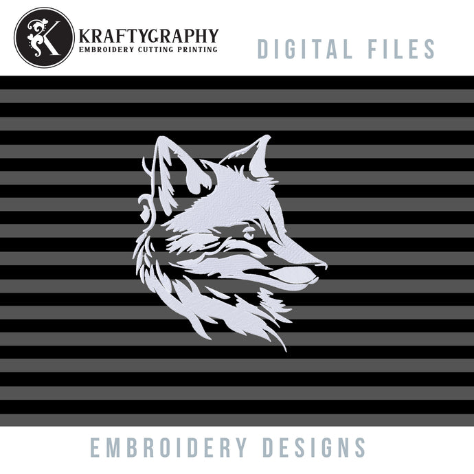 Fox Embroidery Design for Dark Colored Fabrics: A Sleek and Striking Embroidery Idea for Your Next Project-Kraftygraphy