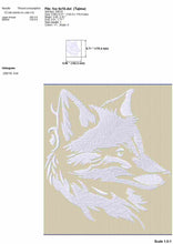 Load image into Gallery viewer, Fox Embroidery Design for Dark Colored Fabrics: A Sleek and Striking Embroidery Idea for Your Next Project-Kraftygraphy
