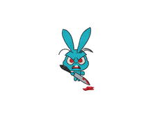 Load image into Gallery viewer, Funny embroidery designs - Killer cute bunny-Kraftygraphy
