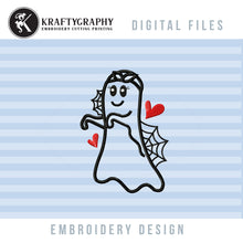 Load image into Gallery viewer, Ghost Mom Applique Machine Embroidery Designs, Halloween Embroidery Patterns, Big Size-Kraftygraphy
