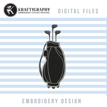 Load image into Gallery viewer, Golf embroidery design for machine - golf bag-Kraftygraphy
