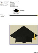 Load image into Gallery viewer, Graduation Cap Machine Embroidery Designs, Small Graduation Hat Embroidery Patterns, Simple Senior Pes Files, Graduate Jef, Robe Embroidery-Kraftygraphy
